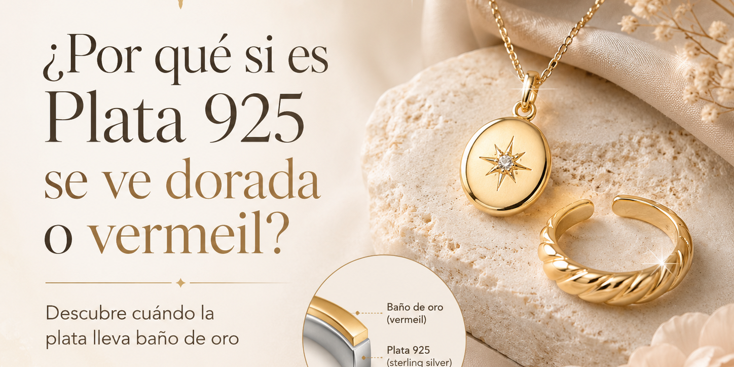 ¿Por qué si es Plata 925, se ve dorada o dorada veremil?