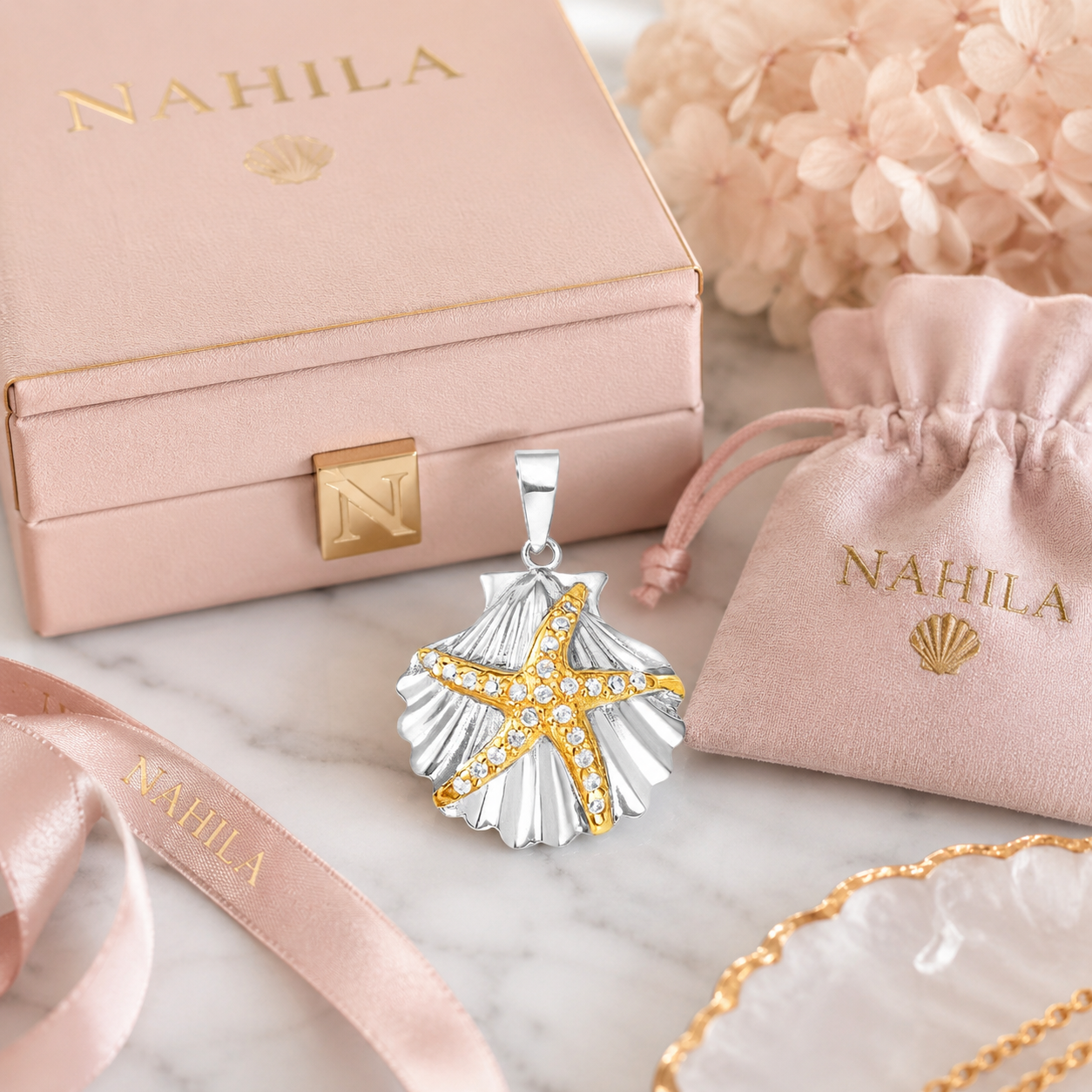 Charm Concha y estrella de Mar