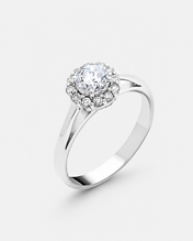 Sortija Flower clear zirconia